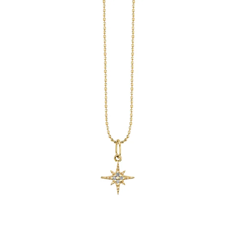 Gold & Diamond Mini Pave Starburst Charm made by Sydney Evan