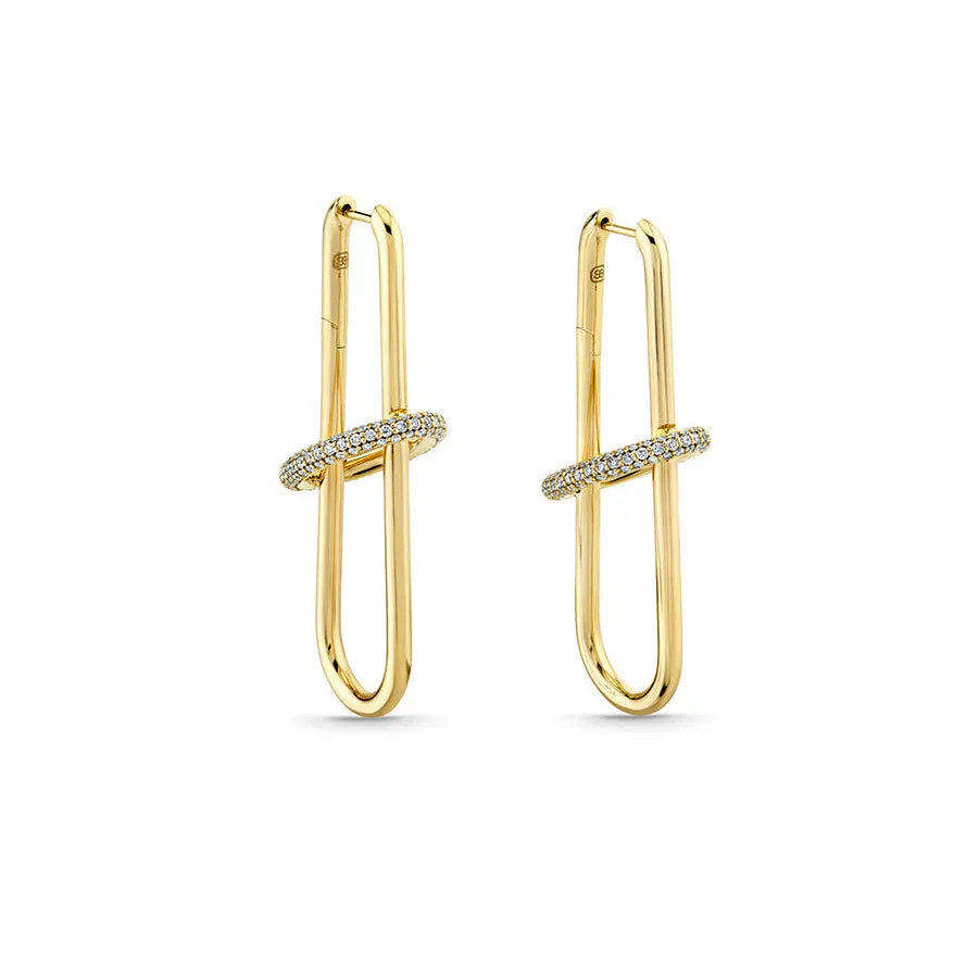 Gold & Diamond Tube Earrings sold by Sydney Evan