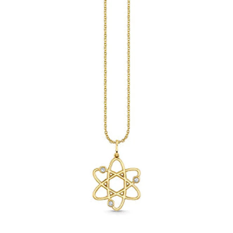 Gold & Diamond Medium Cosmos Charm made by Sydney Evan