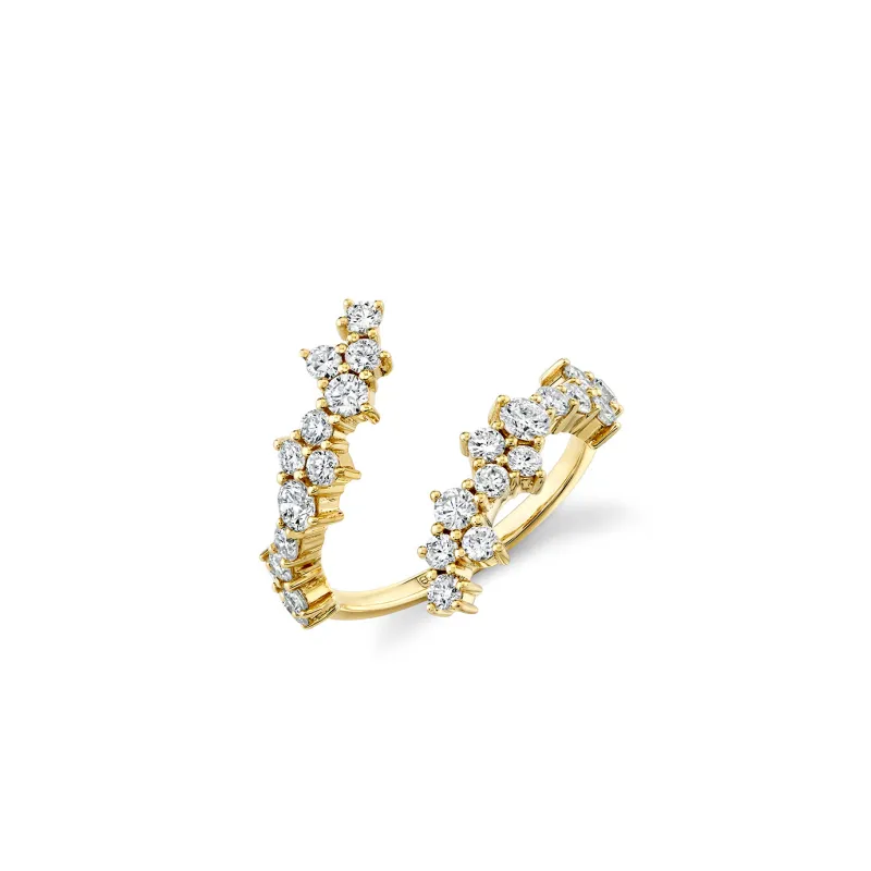 Gold & Diamond Cocktail Wrap Ring made by Sydney Evan