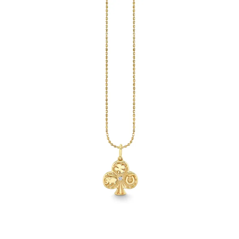 Gold & Diamond Ace of Clubs Charm made by Sydney Evan
