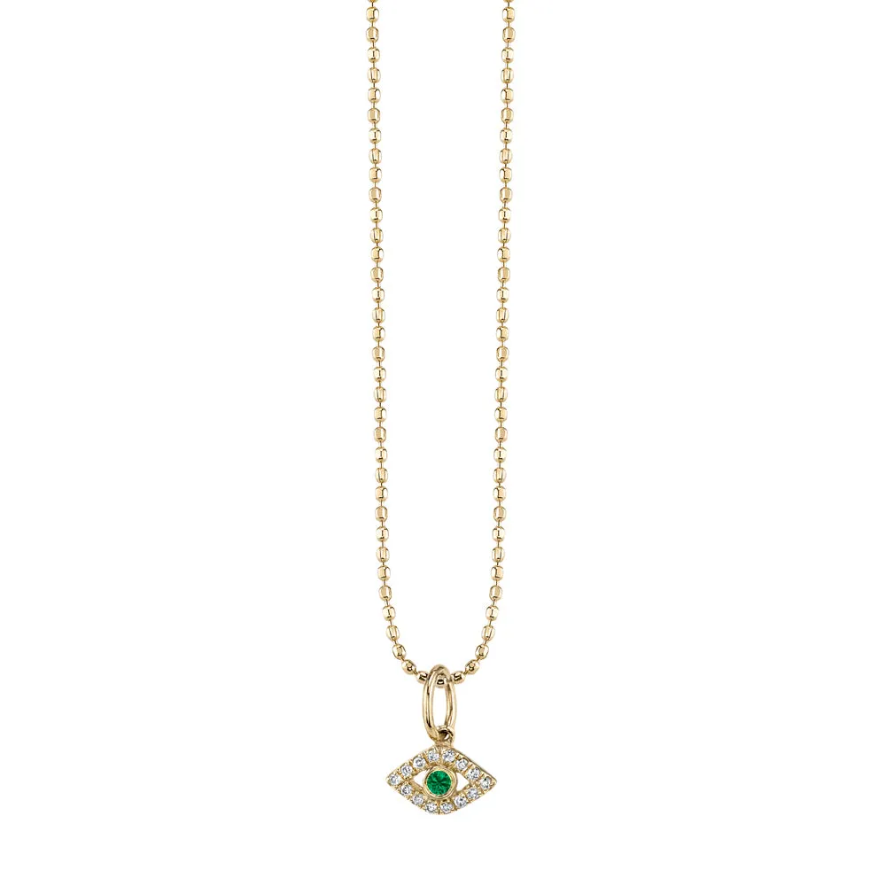 Gold & Diamond Small Eye Charm sold by Sydney Evan product image thumbnail 5