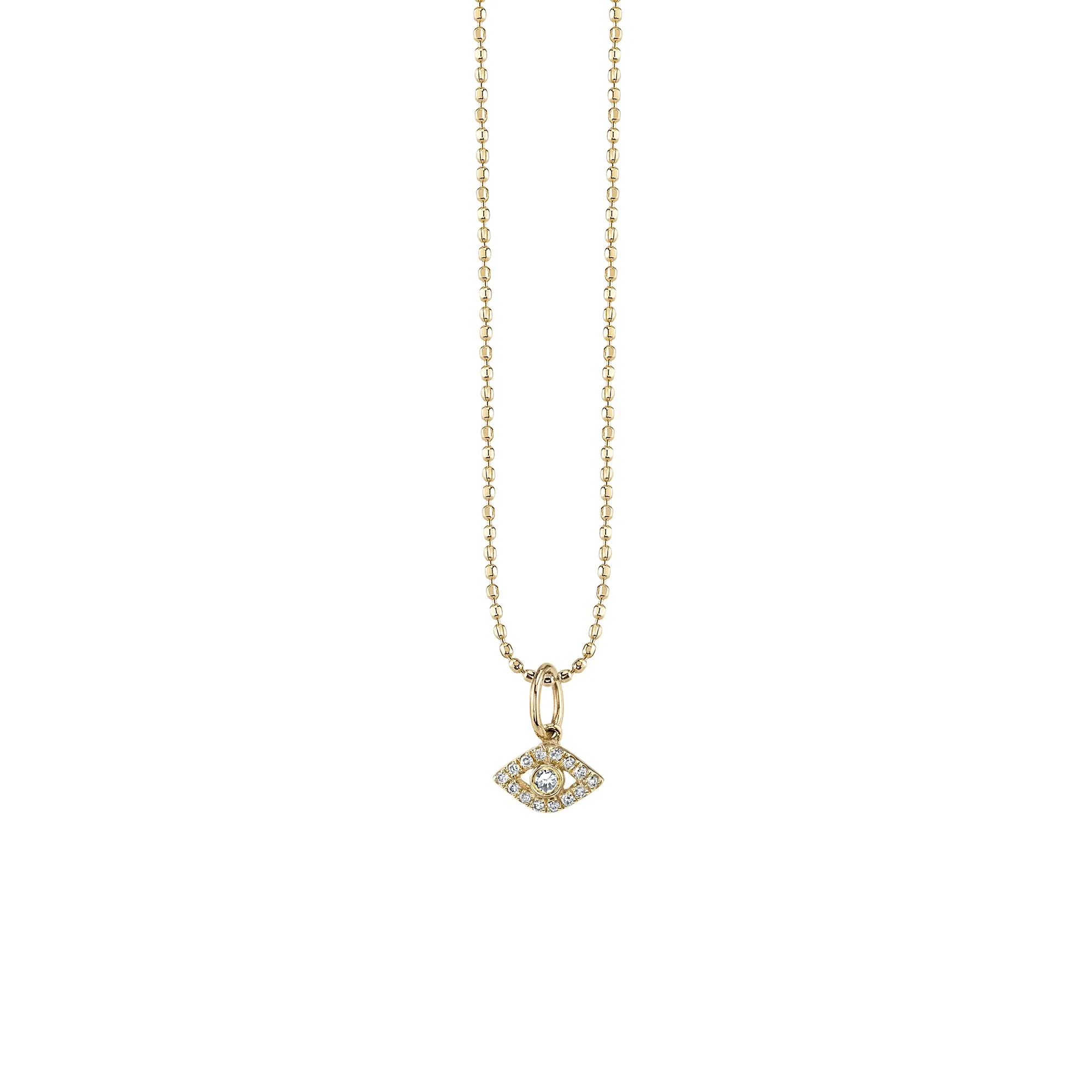 Gold & Diamond Small Eye Charm sold by Sydney Evan
