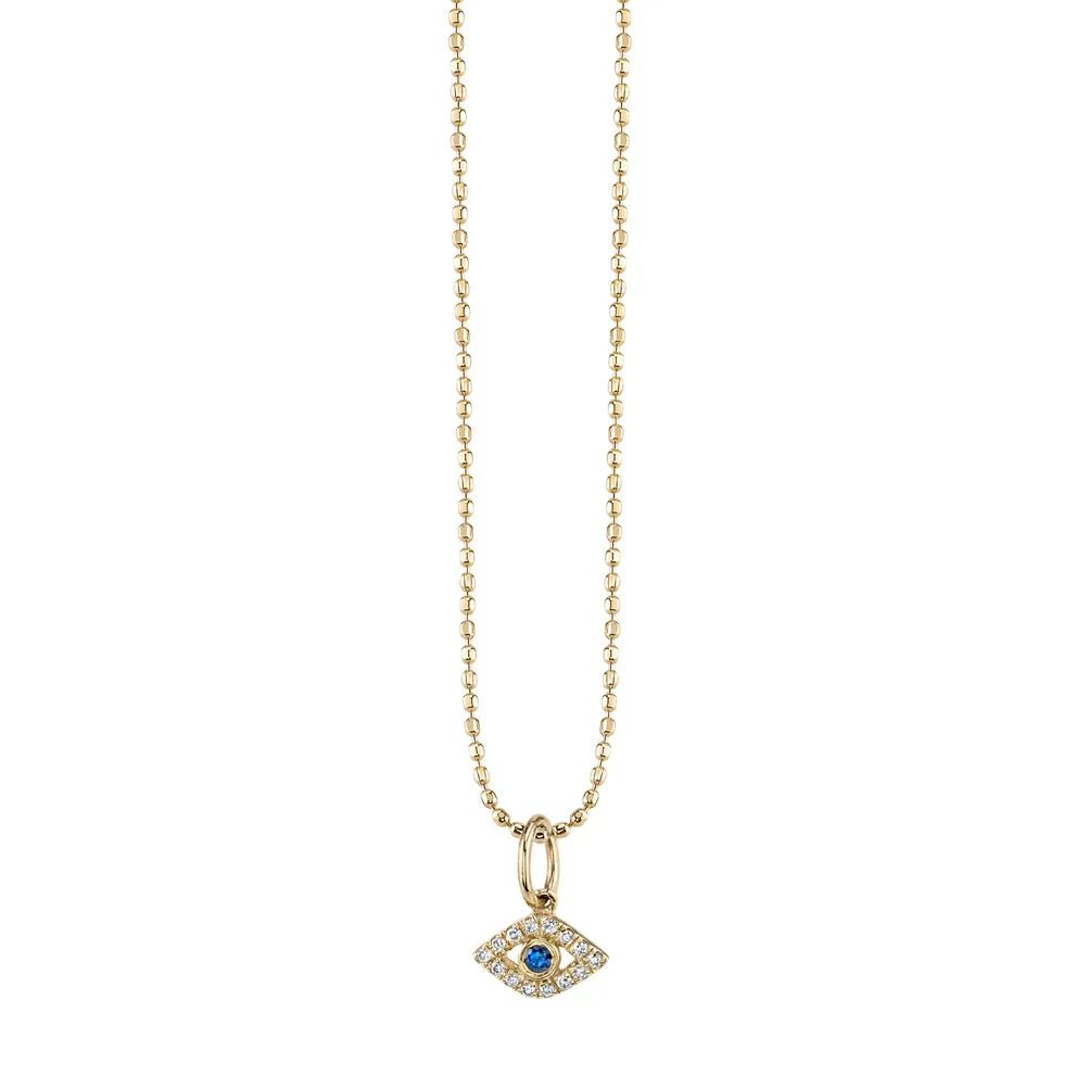 Gold & Diamond Small Eye Charm sold by Sydney Evan product image thumbnail 4