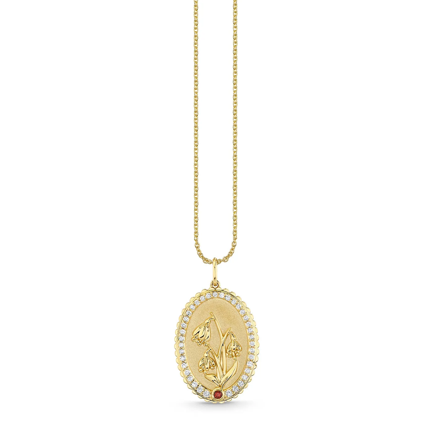 Gold & Diamond Birth Flower Charm sold by Sydney Evan