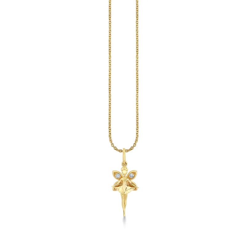 Gold & Diamond Fairy Charm made by Sydney Evan