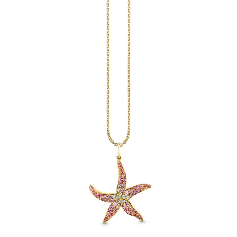 Gold & Diamond Medium Starfish Charm made by Sydney Evan