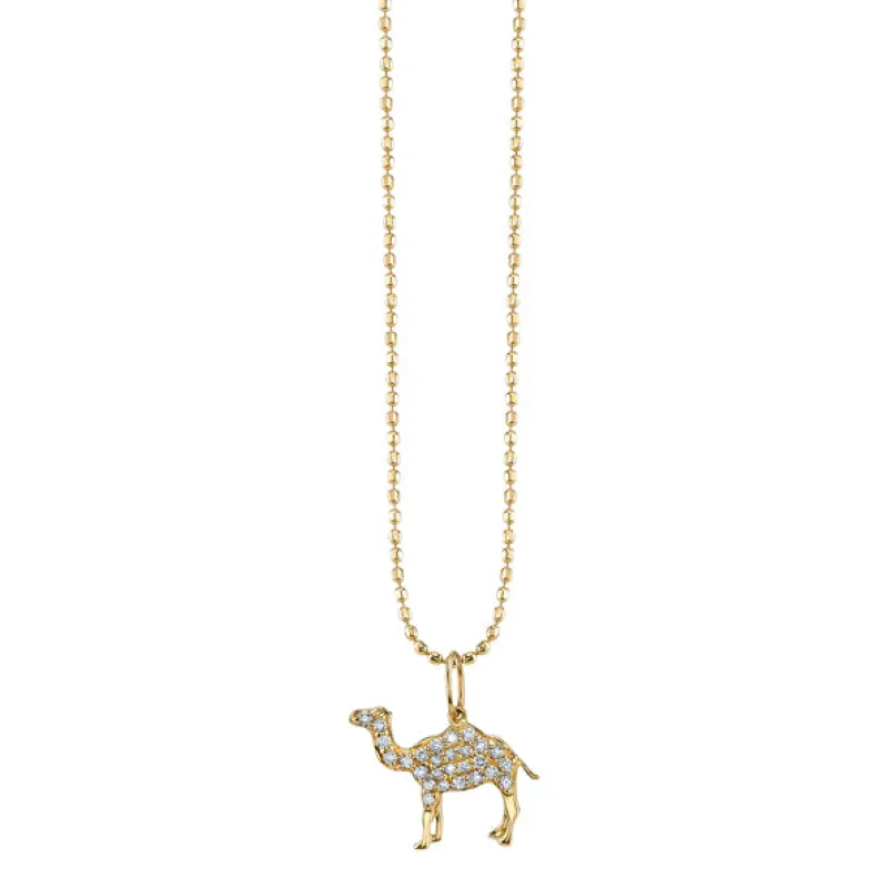 Gold & Diamond Pave Camel Charm made by Sydney Evan