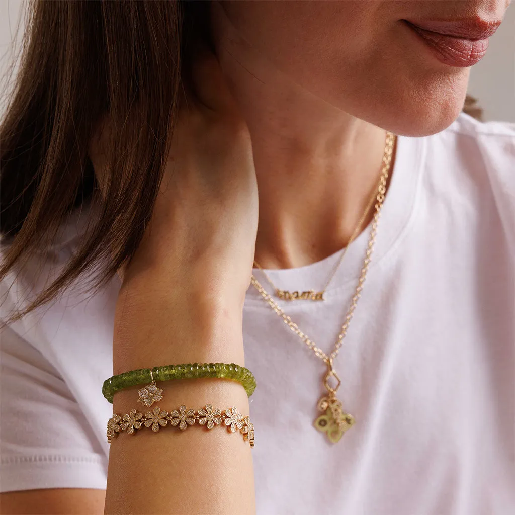 Gold & Diamond Small Magnolia on Peridot sold by Sydney Evan product image thumbnail 2
