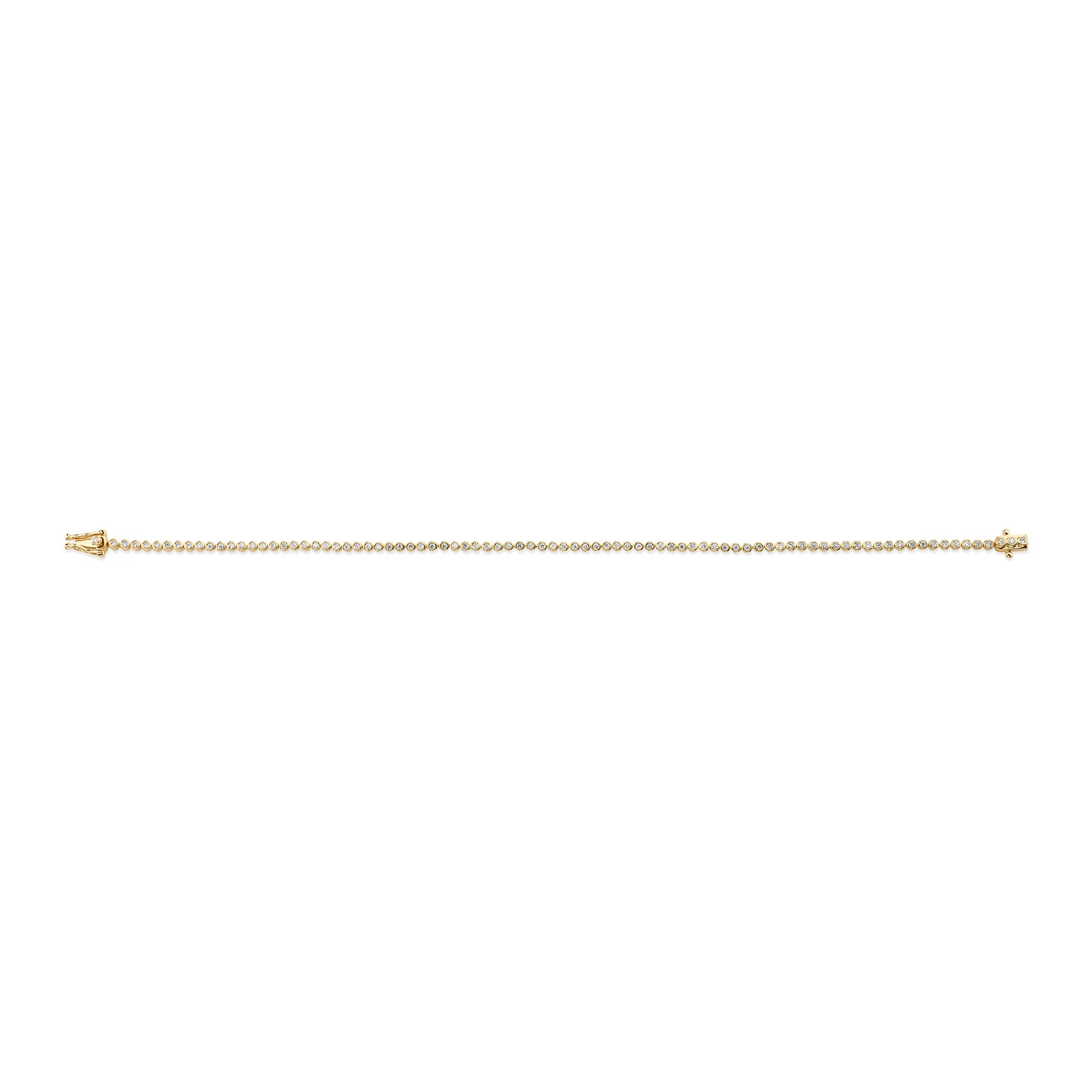 Gold & Diamond Round Bezel Eternity Bracelet sold by Sydney Evan product image thumbnail 2