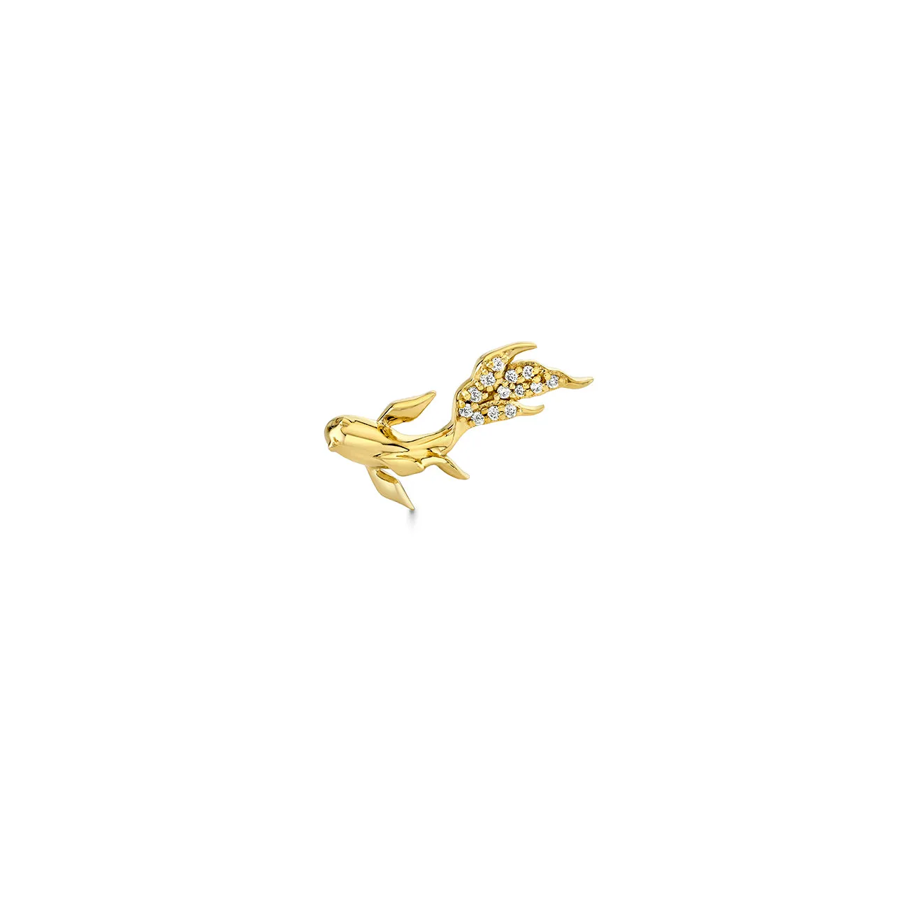 Gold & Diamond Koi Fish Stud sold by Sydney Evan product image thumbnail 3