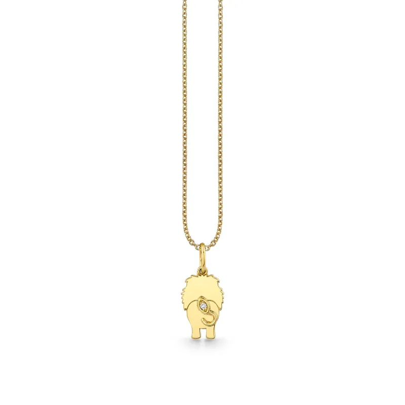 Gold & Diamond Lion Tail Charm made by Sydney Evan