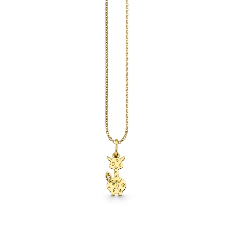 Gold & Diamond Giraffe Tail Charm made by Sydney Evan