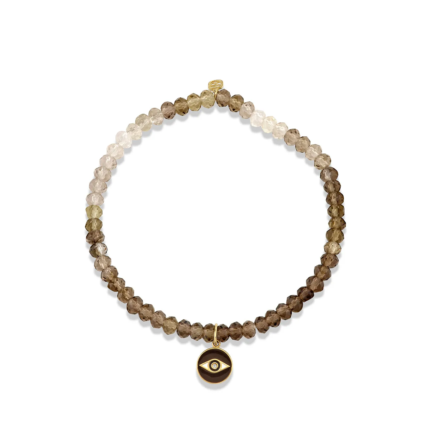Gold & Diamond Eye Coin on Shaded Quartz sold by Sydney Evan product image thumbnail 3