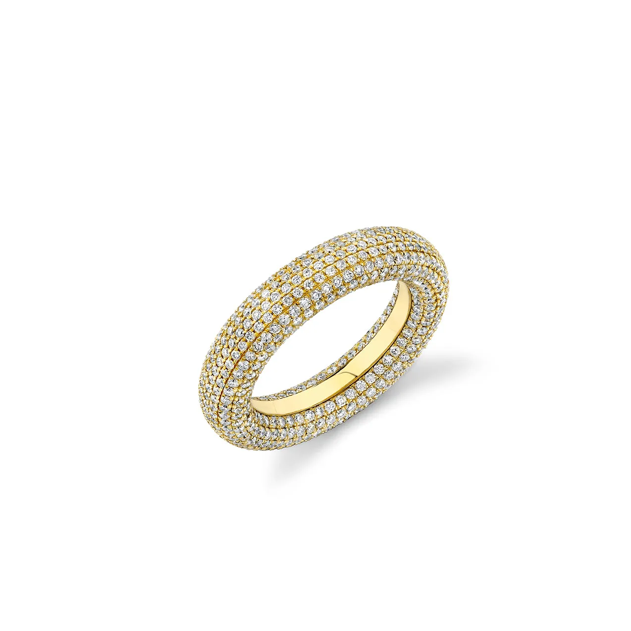 Gold & Pave Diamond Puffy Ring sold by Sydney Evan