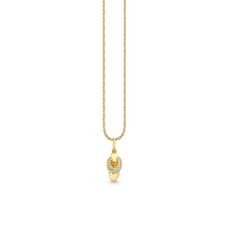 Gold & Diamond Slipper Charm made by Sydney Evan
