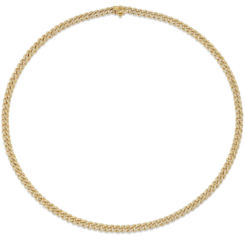 Gold & Diamond Thin Link Necklace made by Sydney Evan