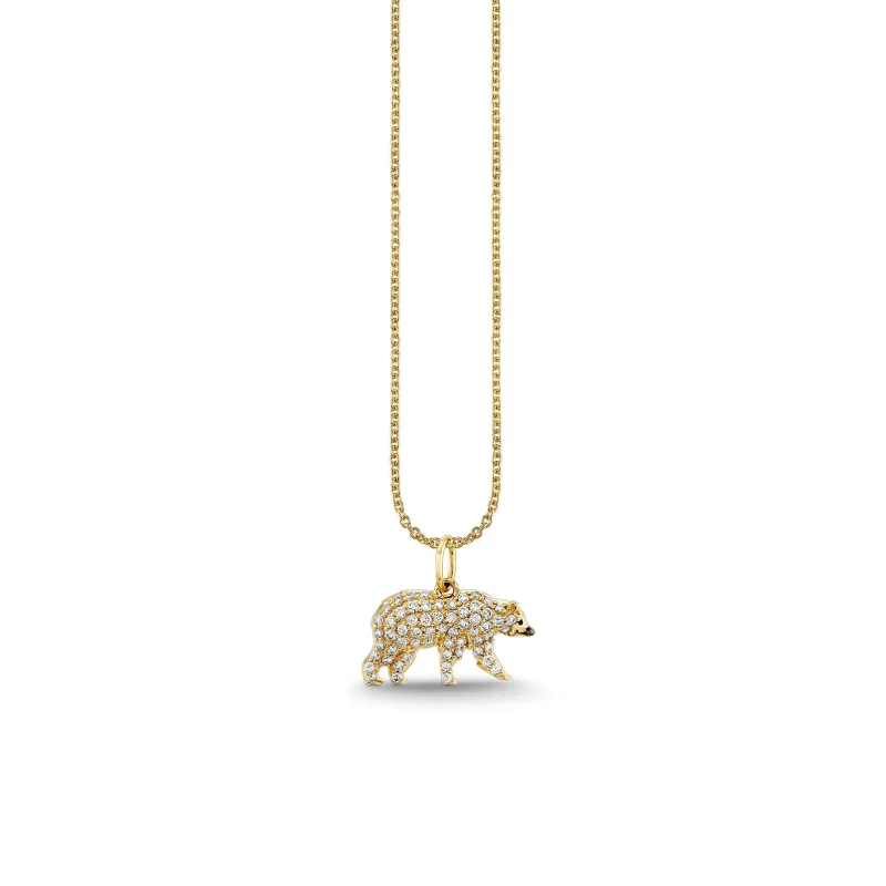 Gold & Diamond Bear Charm made by Sydney Evan