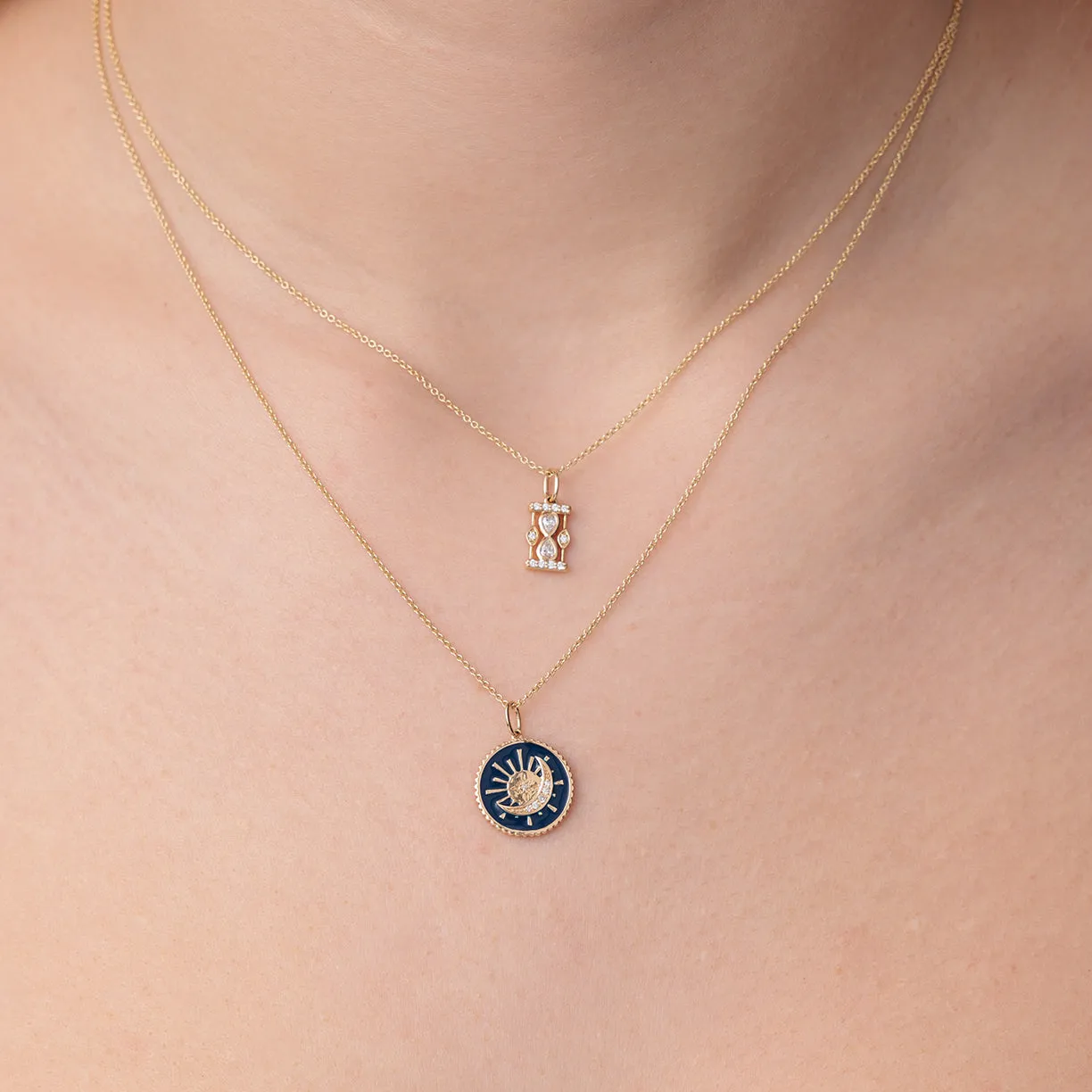 Gold & Diamond Sun & Moon Medallion sold by Sydney Evan product image thumbnail 2