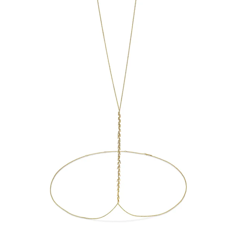 Gold & Diamond Fringe Body Chain made by Sydney Evan