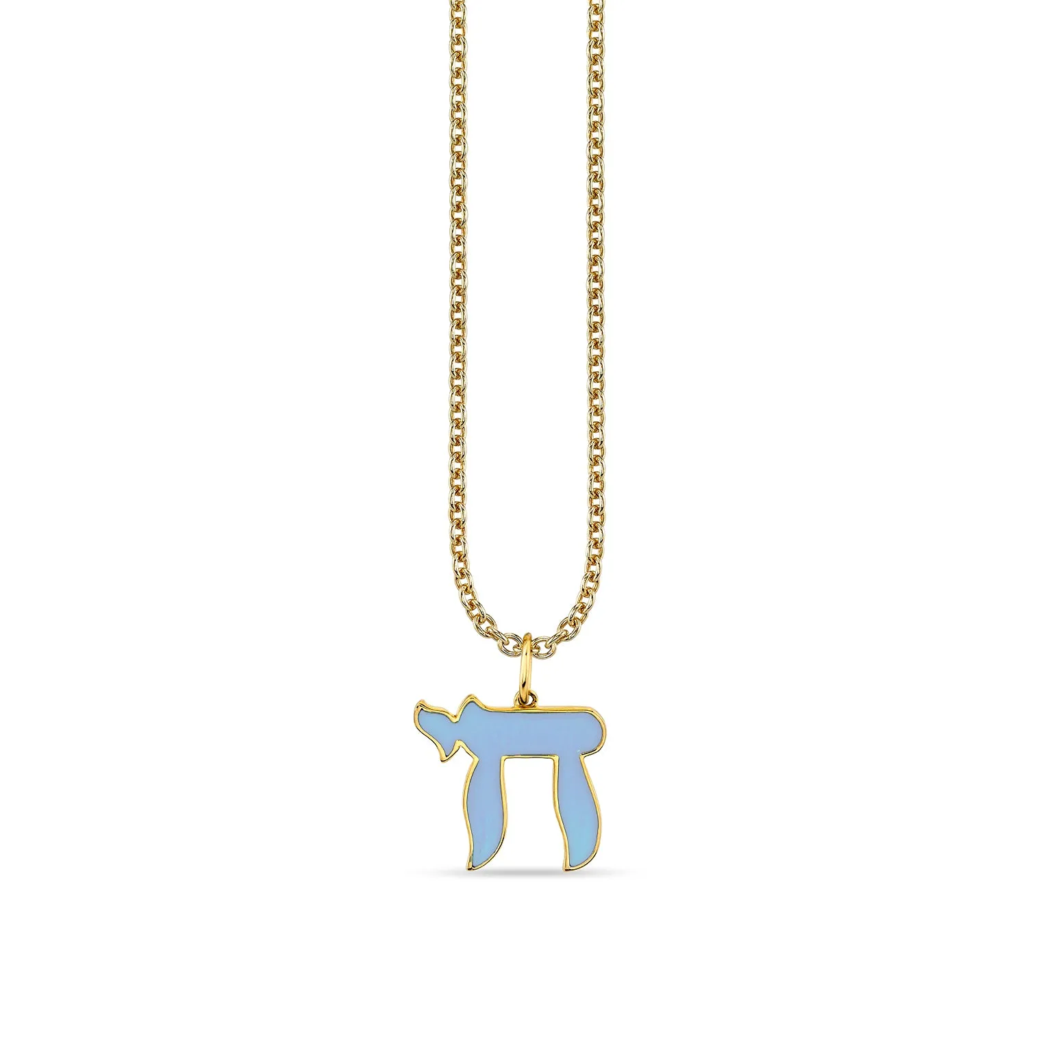 Gold & Enamel Small Chai Charm sold by Sydney Evan product image thumbnail 3