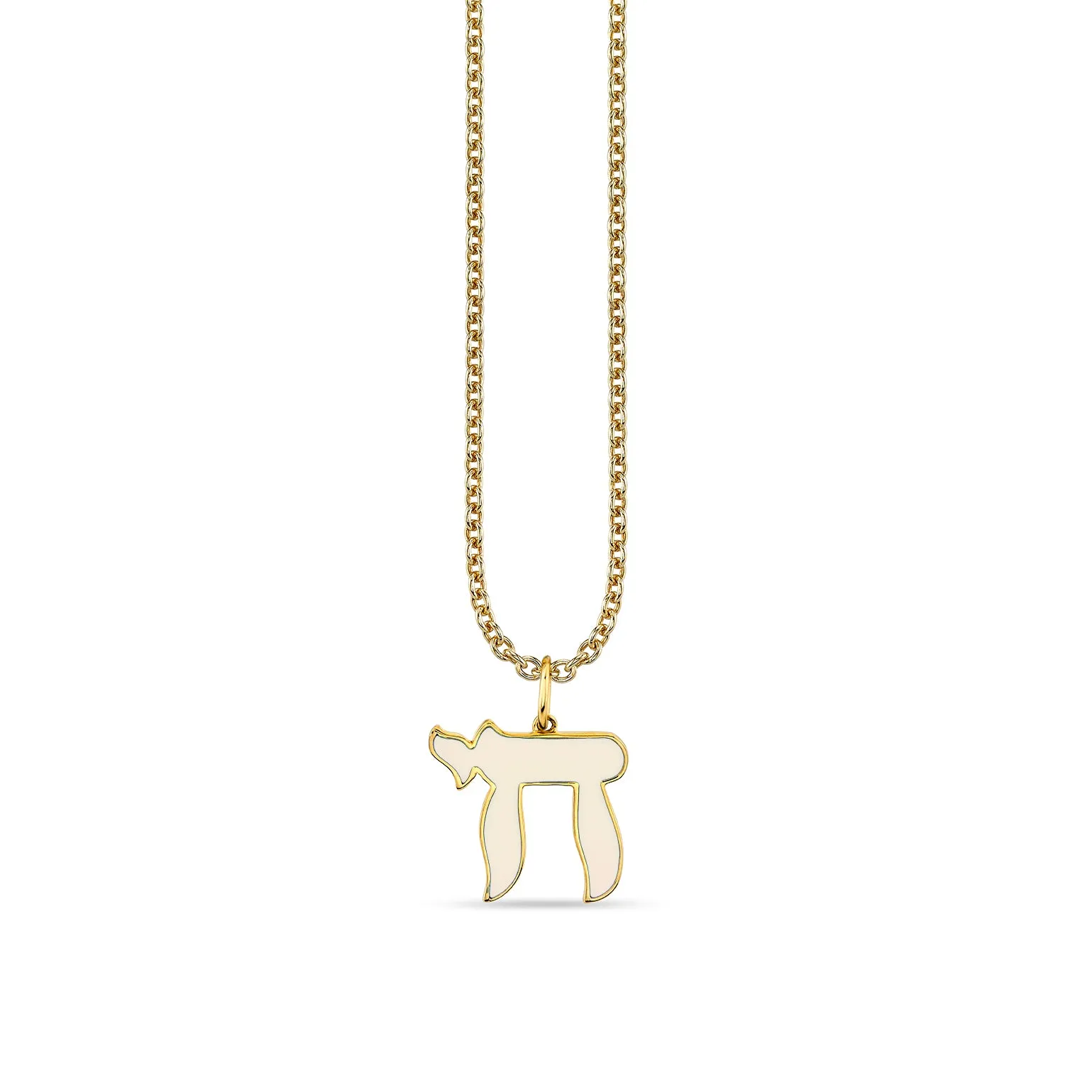 Gold & Enamel Small Chai Charm sold by Sydney Evan product image thumbnail 5
