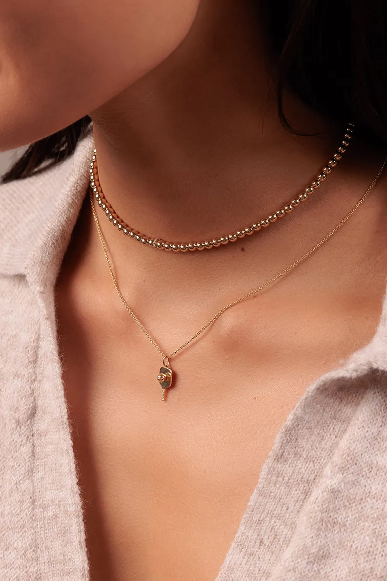 Gold & Diamond Rondelle Necklace sold by Sydney Evan product image thumbnail 2