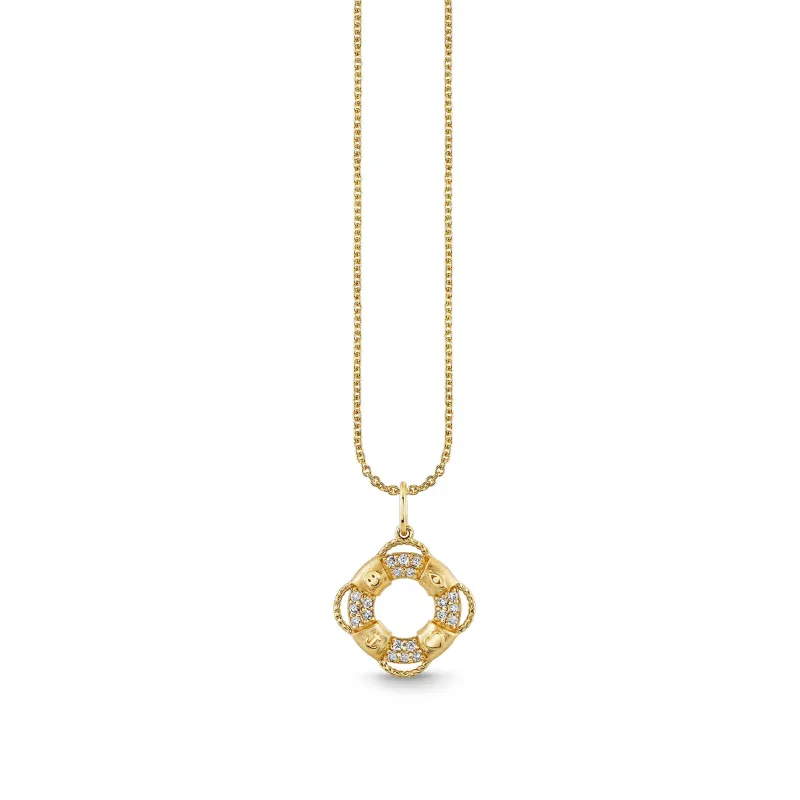Gold & Diamond Icon Lifesaver Charm made by Sydney Evan