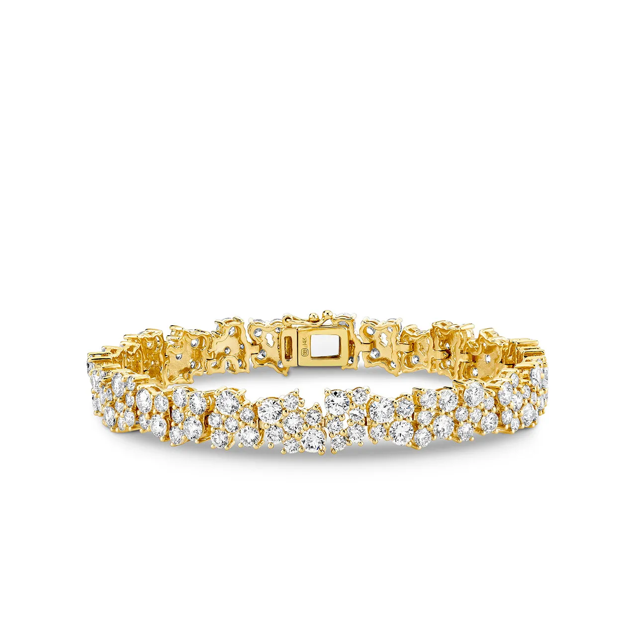 Gold & Diamond Wide Cocktail Bracelet sold by Sydney Evan