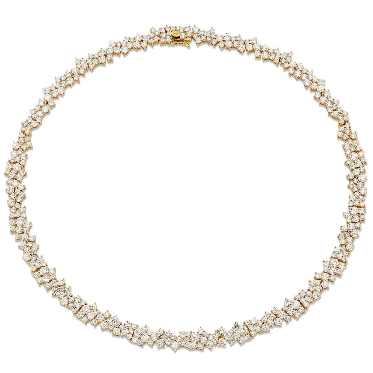 Gold & Diamond Wide Cocktail Eternity Necklace sold by Sydney Evan