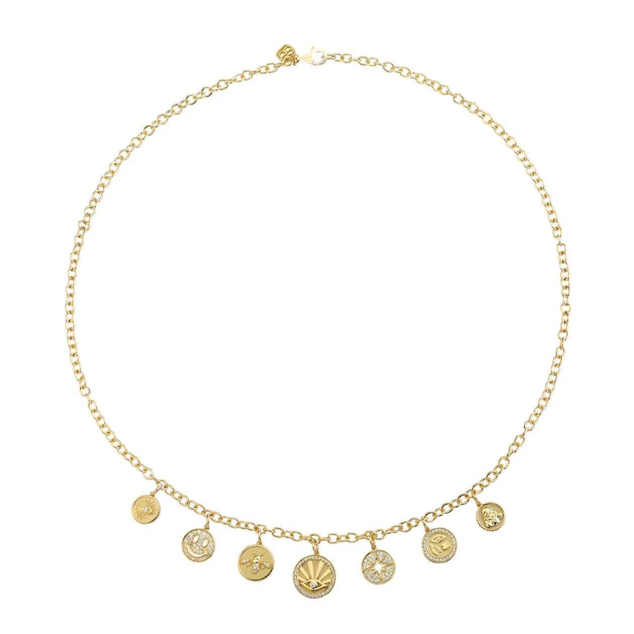 Gold & Diamond Multi-Medallion Necklace sold by Sydney Evan