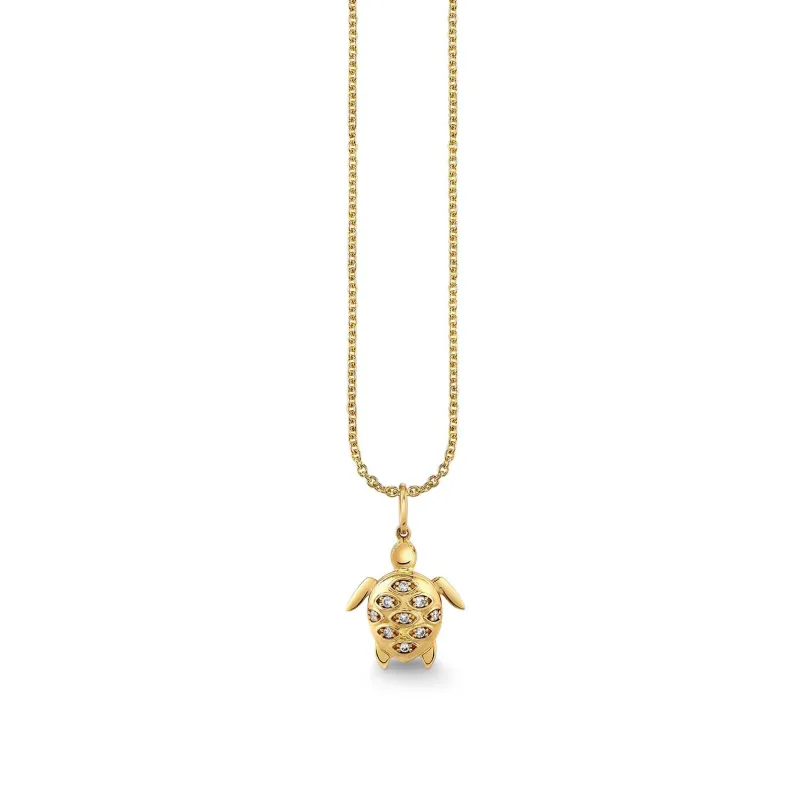 Gold & Diamond Turtle Charm made by Sydney Evan
