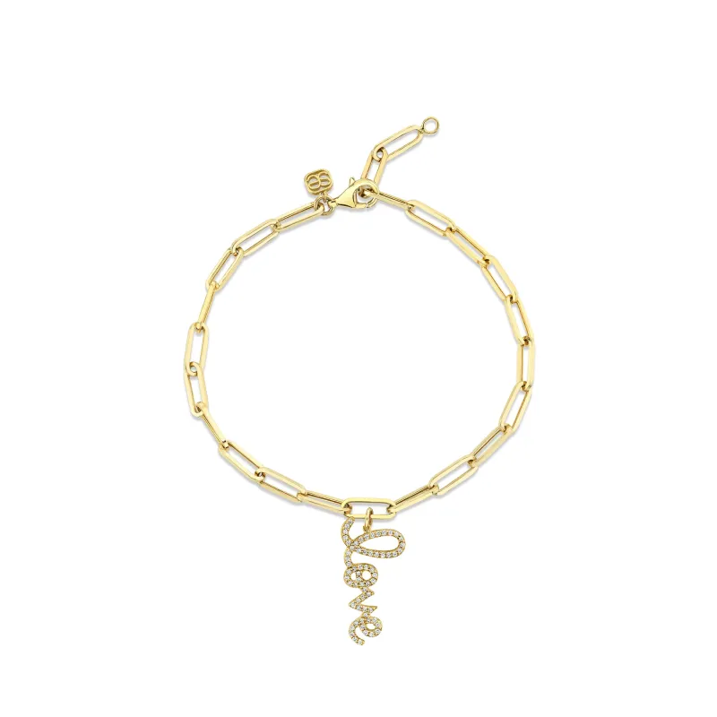 Gold & Diamond Love Bracelet made by Sydney Evan