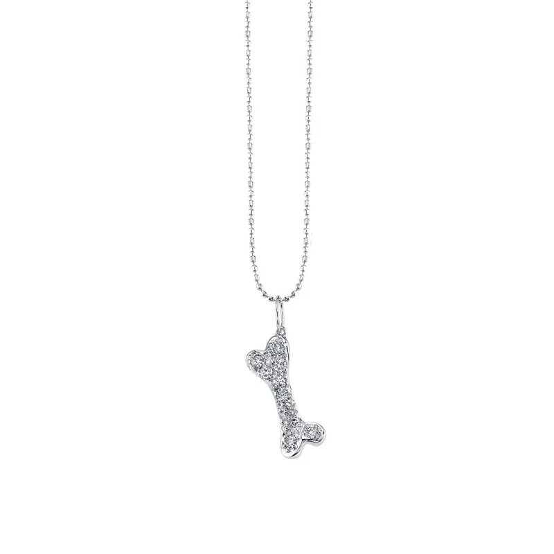 Gold & Diamond Dog Bone Charm made by Sydney Evan