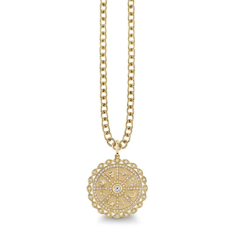 Gold & Diamond Icon Wheel Coin made by Sydney Evan