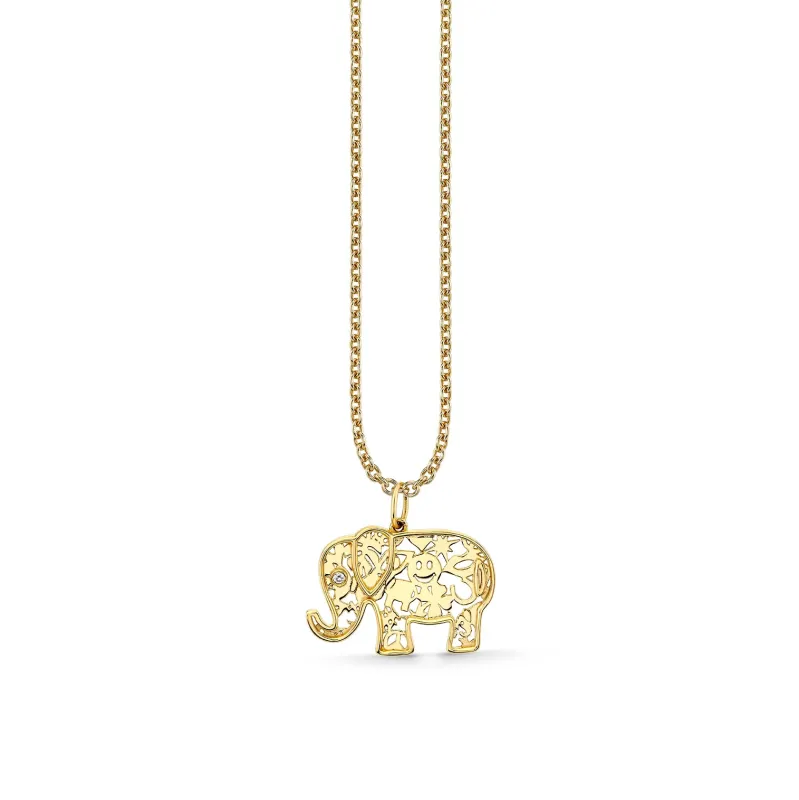 Pure Gold Wallpaper Elephant Charm made by Sydney Evan