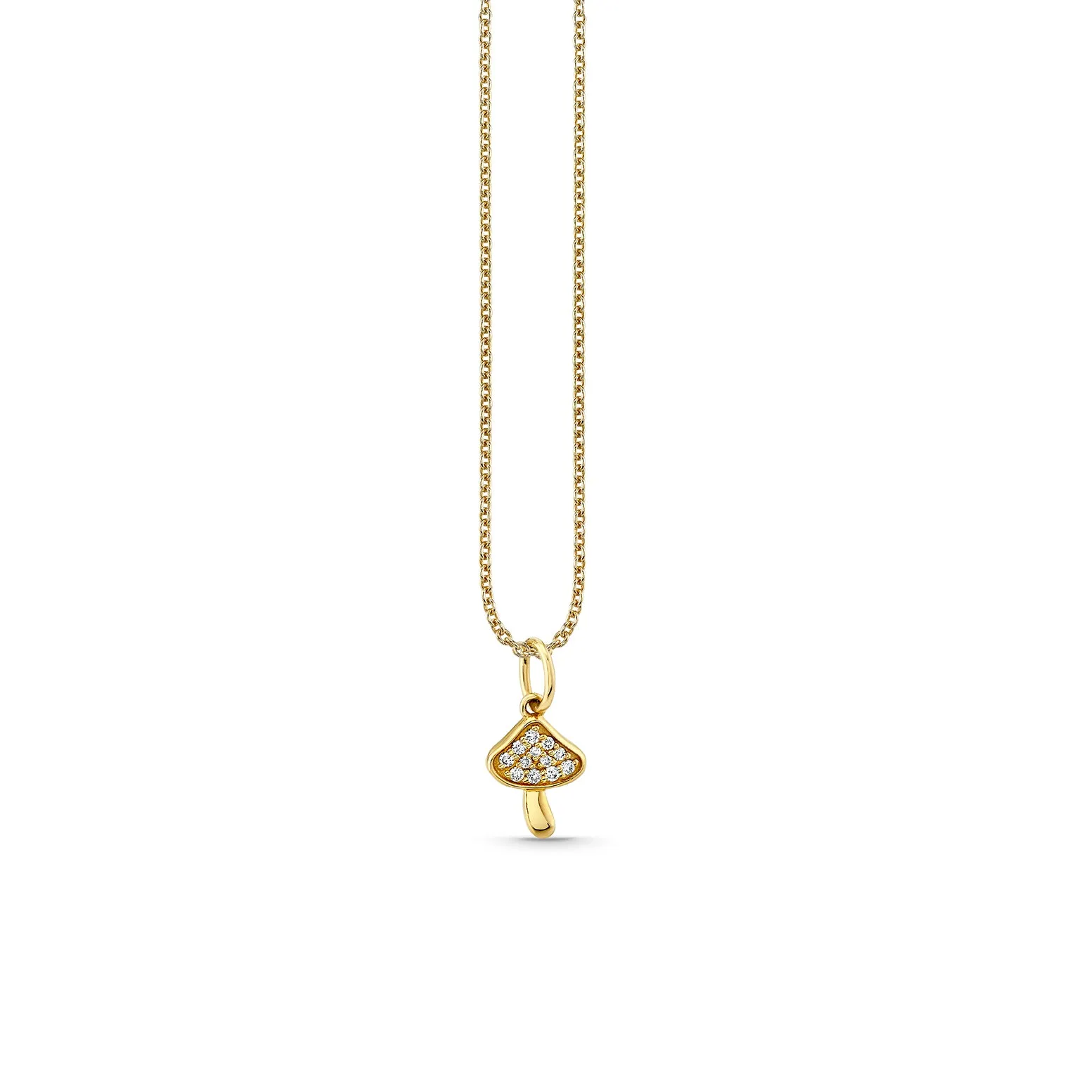 Gold & Diamond Mushroom Charm sold by Sydney Evan product image thumbnail 3