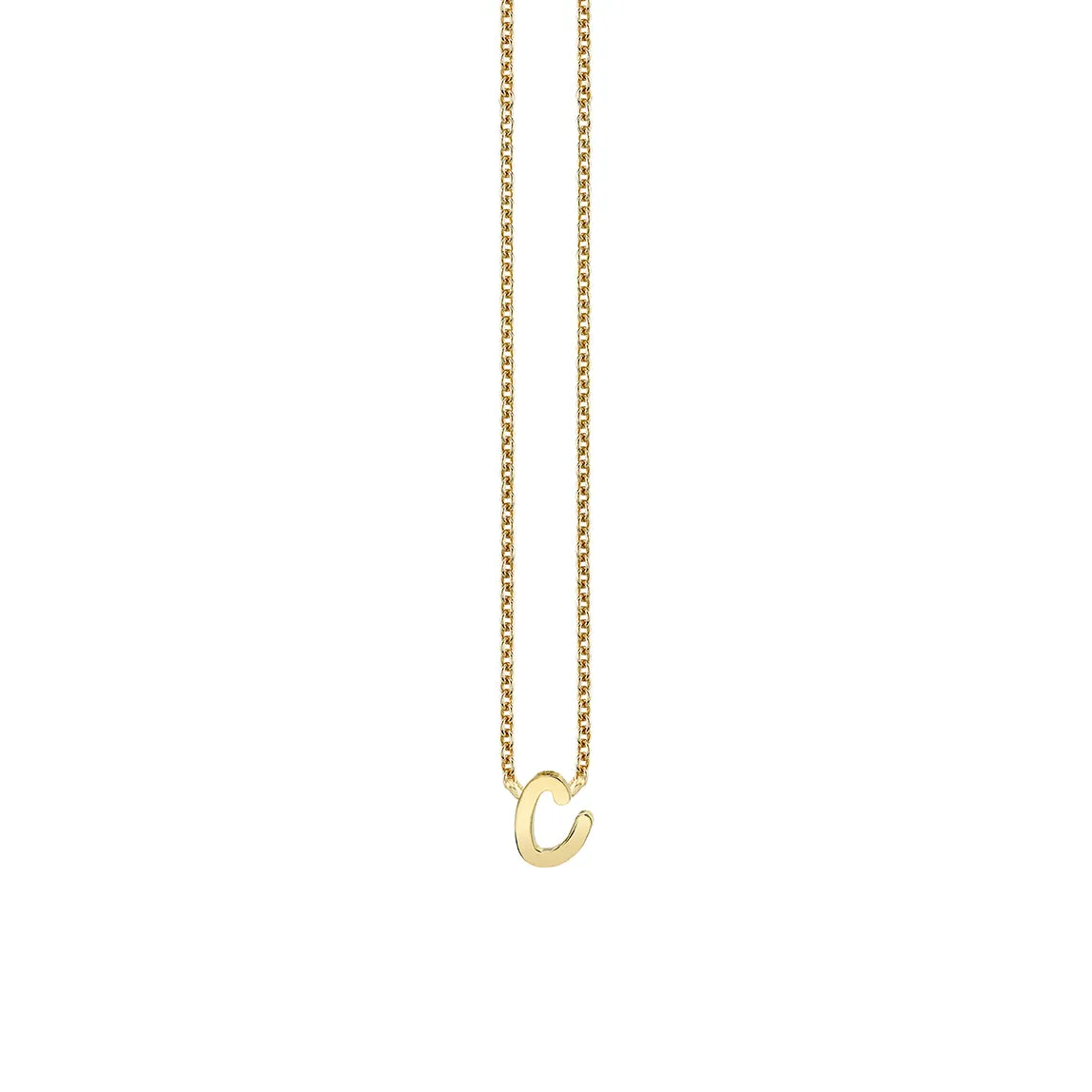Pure Gold Tiny Initial Necklace sold by Sydney Evan product image thumbnail 5