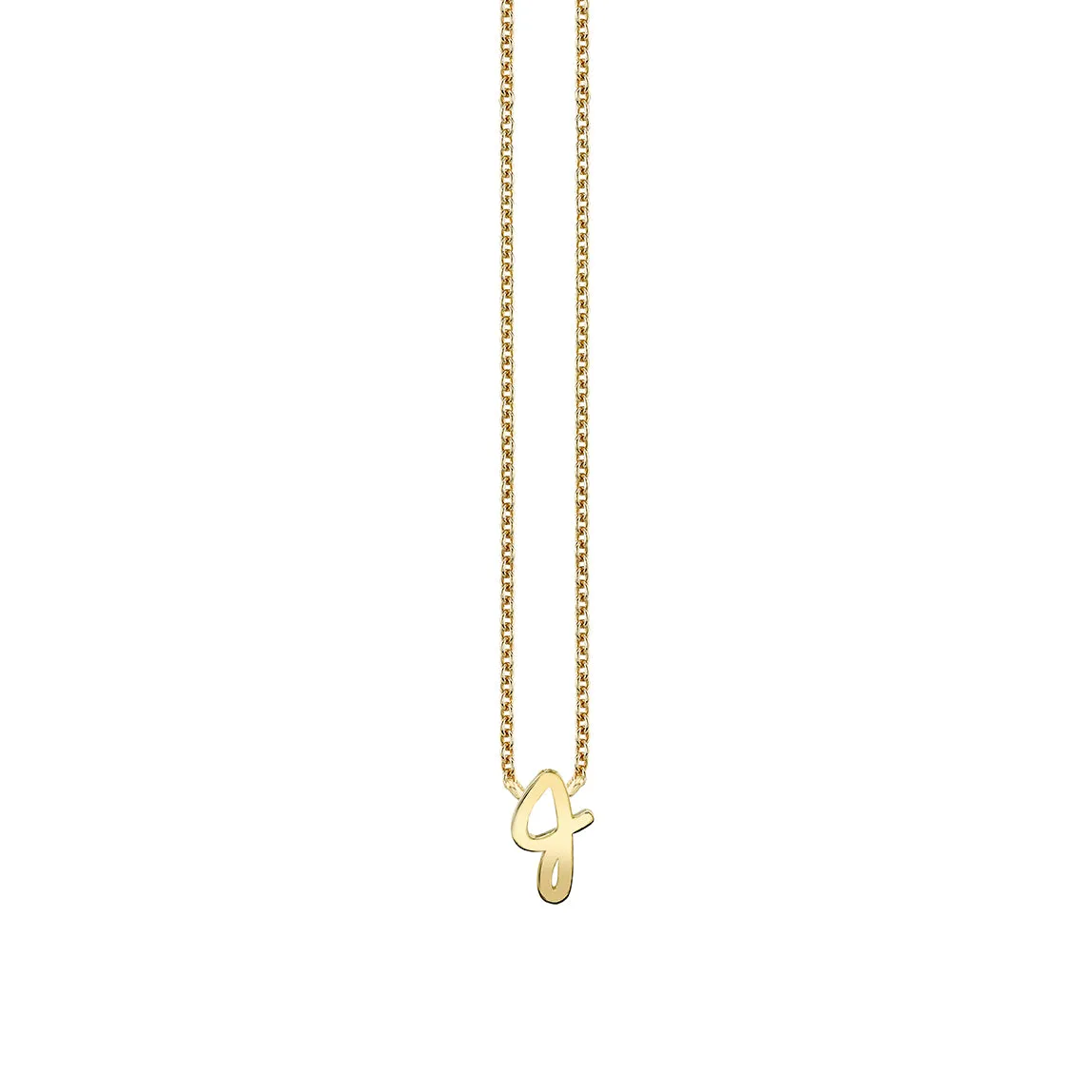 Pure Gold Tiny Initial Necklace sold by Sydney Evan product image thumbnail 4