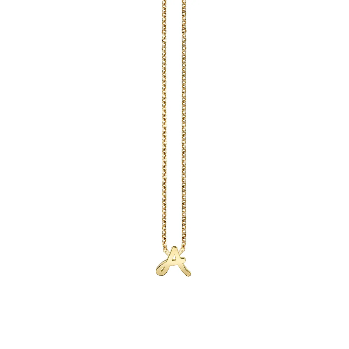 Pure Gold Tiny Initial Necklace sold by Sydney Evan