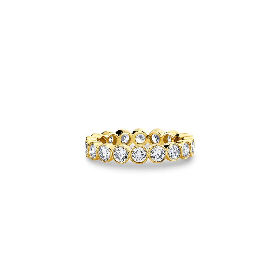 Gold & Diamond Large Bezel Eternity Ring sold by Sydney Evan product image thumbnail 3