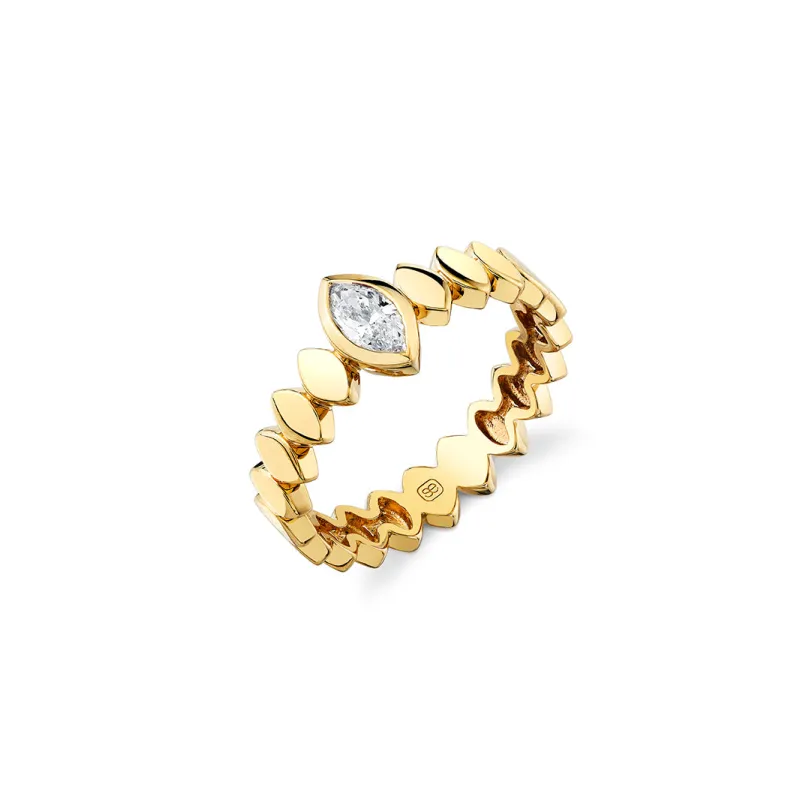 Gold & Diamond Marquise Eye Ring made by Sydney Evan