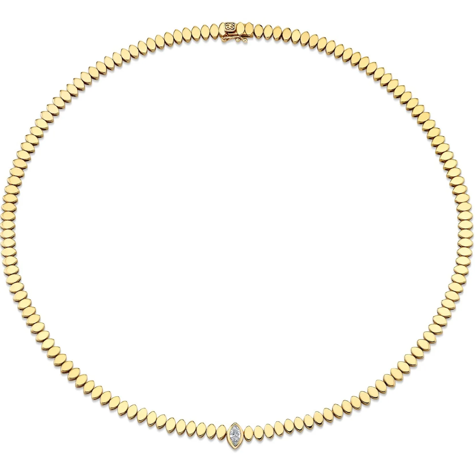 Gold & Diamond Marquise Eye Necklace sold by Sydney Evan