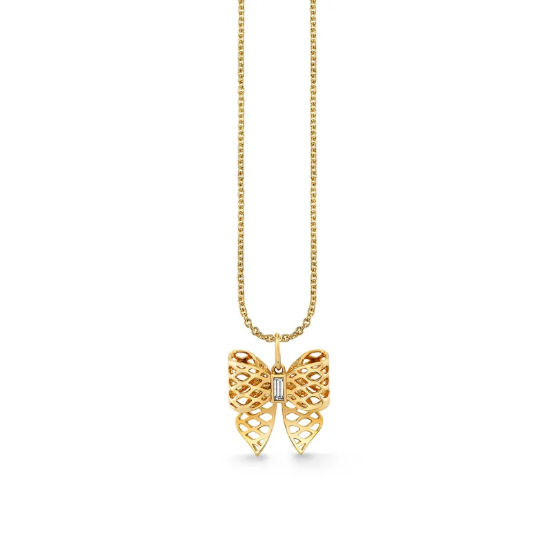 Gold & Diamond Fishnet Bow Charm made by Sydney Evan