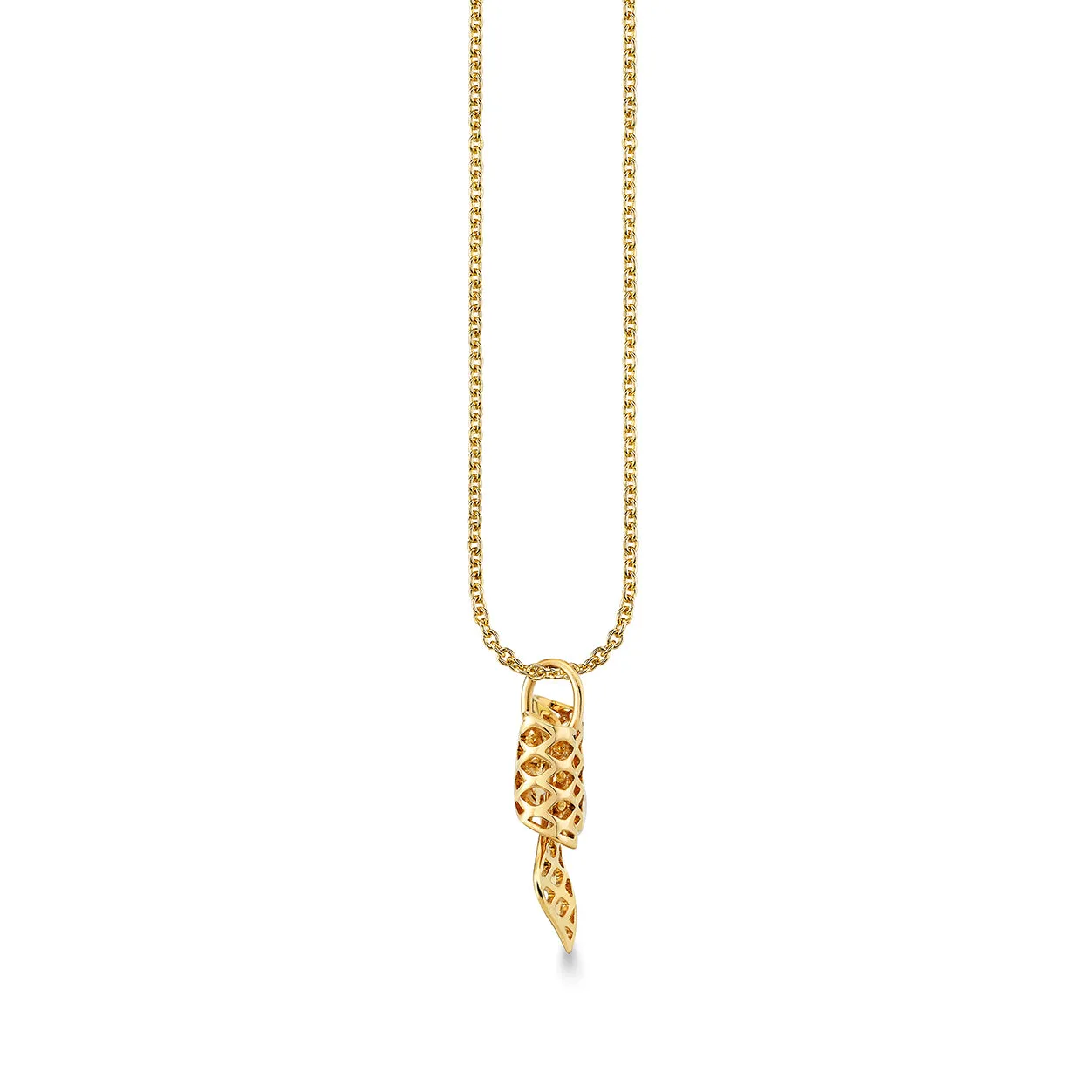 Gold & Diamond Fishnet Bow Charm sold by Sydney Evan product image thumbnail 3