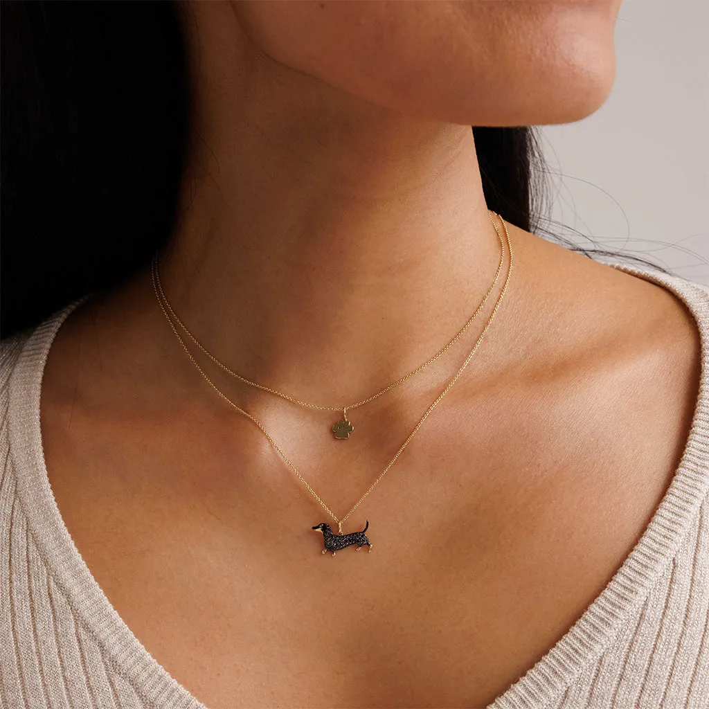 Gold & Diamond Dachshund Charm sold by Sydney Evan product image thumbnail 2
