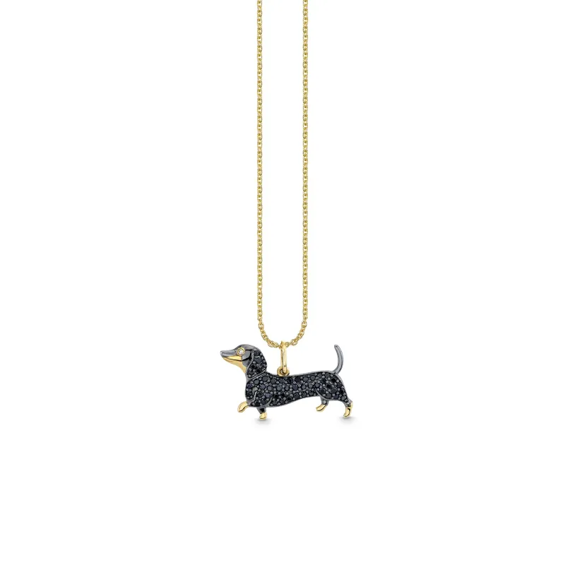 Gold & Diamond Dachshund Charm made by Sydney Evan