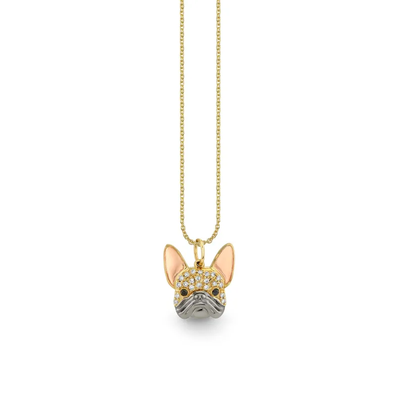 Gold & Diamond French Bulldog Charm made by Sydney Evan