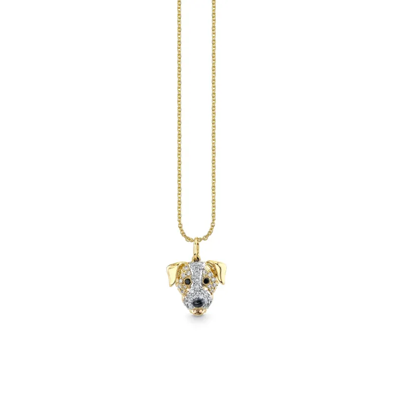 Gold & Diamond Jack Russell Charm made by Sydney Evan