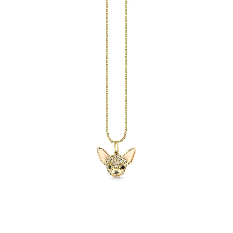 Gold & Diamond Chihuahua Charm made by Sydney Evan